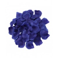 Dark Blue Silk Rose Petals